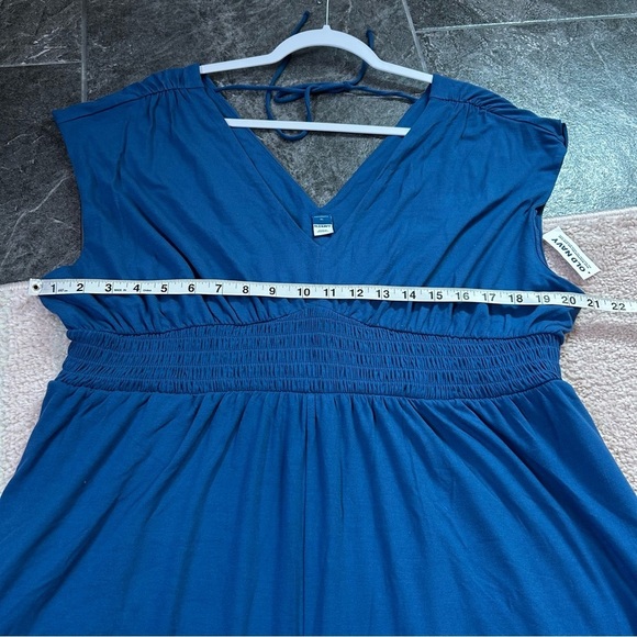 NWT Old Navy Waist-Defined Blue Jumpsuit Stretch Jersey Knit Size XL Maternity - Picture 5 of 13